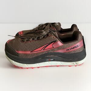 Altra Olympus 2.0 Zero Drop Brown/Pink Trail Running Shoes Women's 7.5